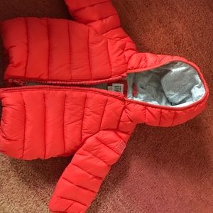 Baby Gap Primaloft Jacket Coat Orange 6-12 months